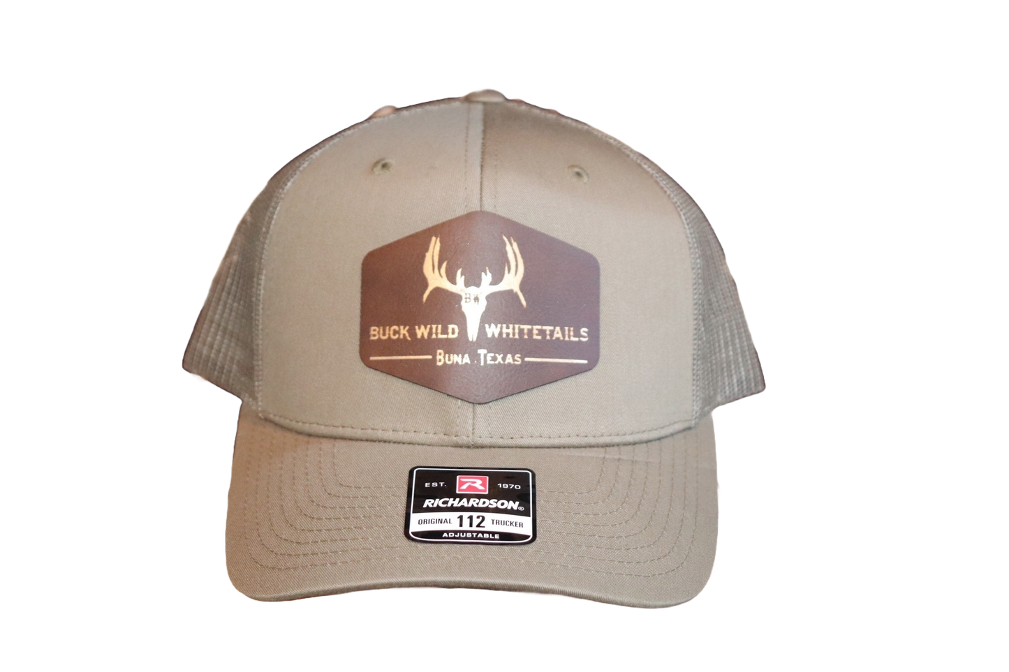 BWHco Whitetails Loden Leather Patch